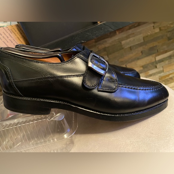 EUC) ALLEN EDMONDS CORNELL MONK STRAP LOAFERS BLACK (EXCELLENT